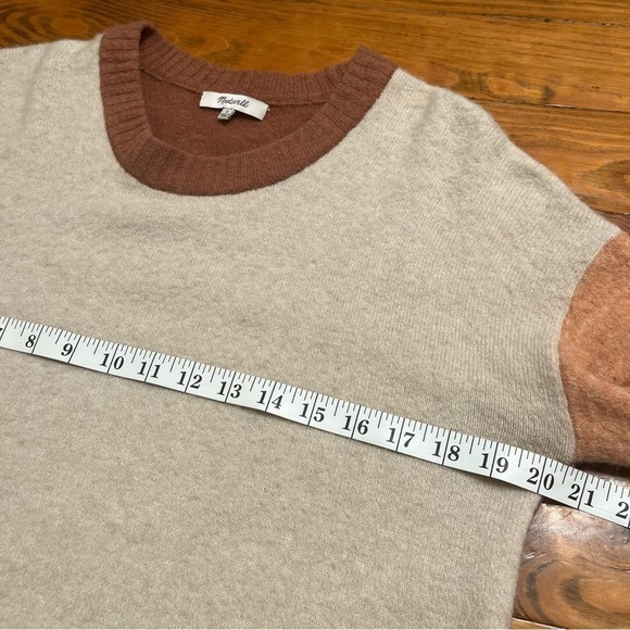 Madewell Merino Wool Alpaca Blend Colorblock Payton Sweater in Coziest Yarn S - Picture 10 of 13